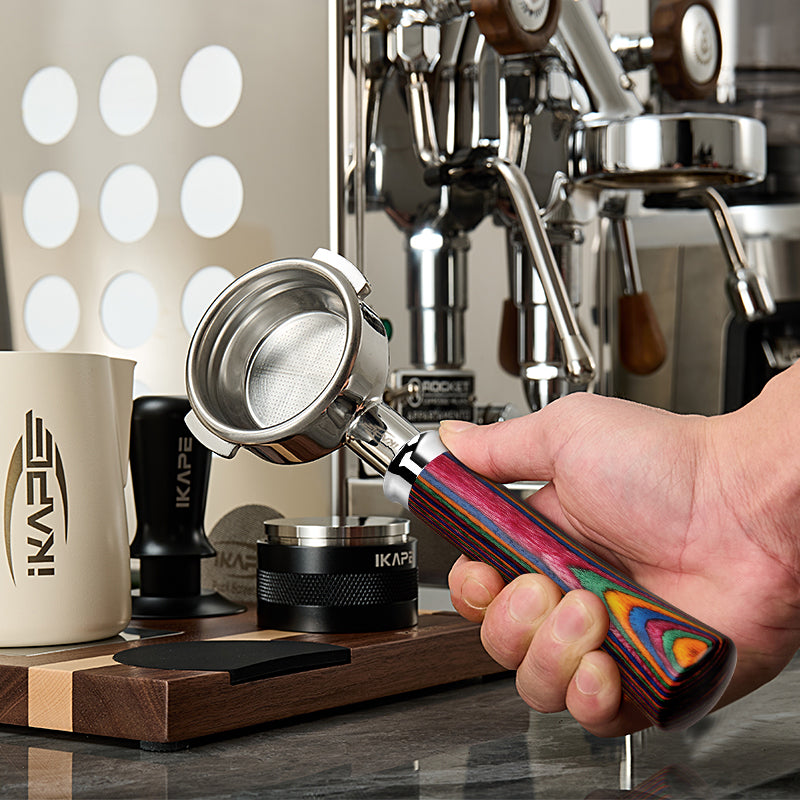 Bottomless Portafilter Colorful Wooden Handle