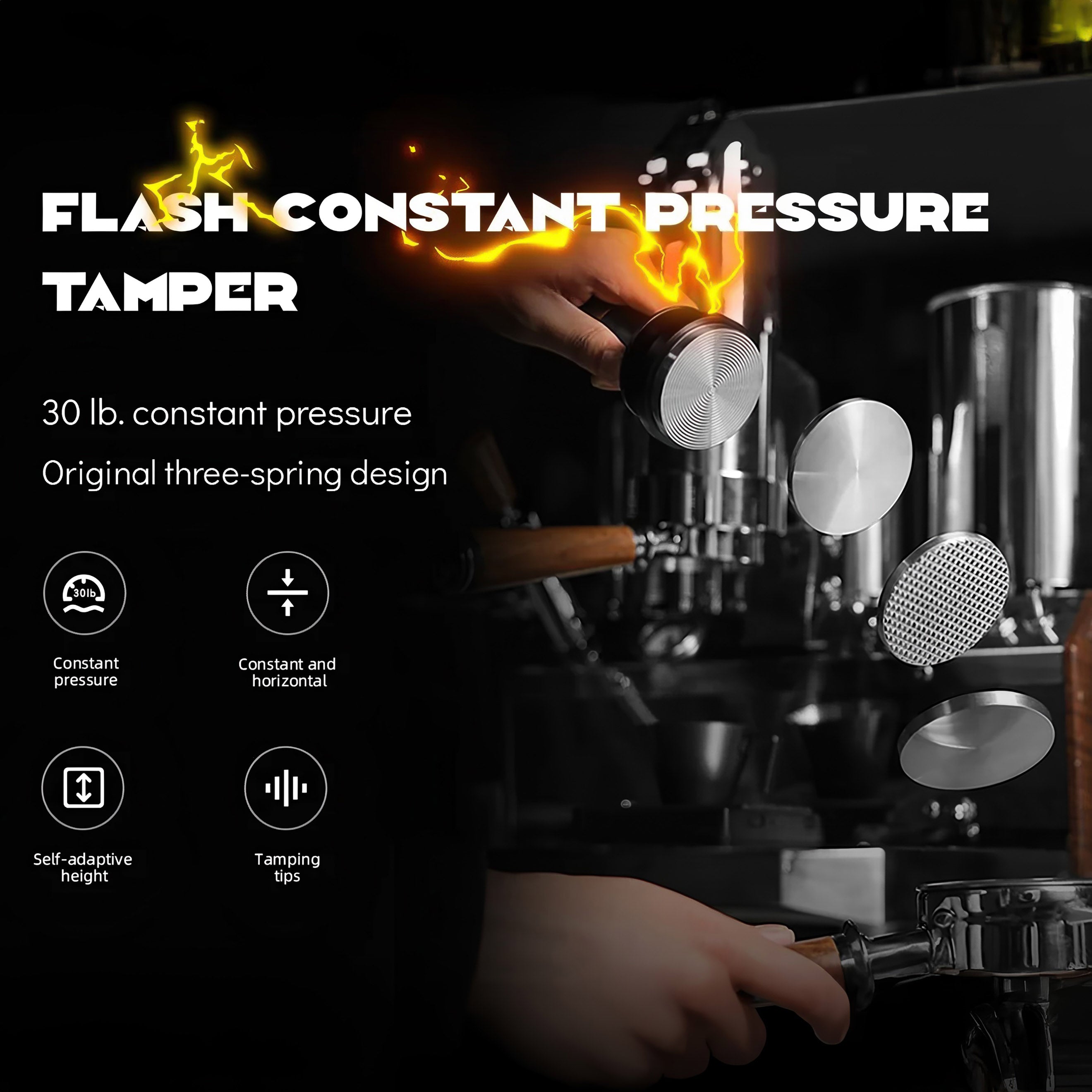Flash Espresso Tamper 30lbs Constant Pressure 2.0