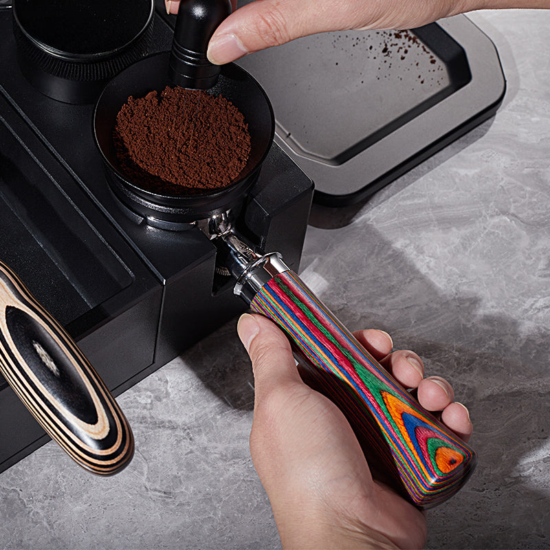 Bottomless Portafilter Colorful Wooden Handle