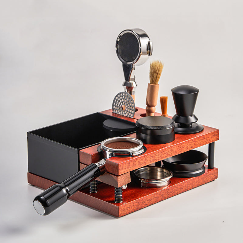 Espresso Tamping Station Knock Box - 9 in1 Espresso Tool