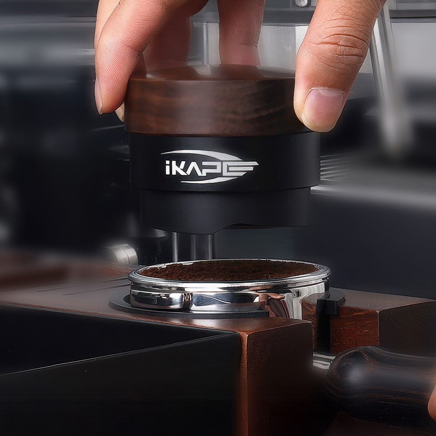 Black Edition Wooden Tamper And Distributor