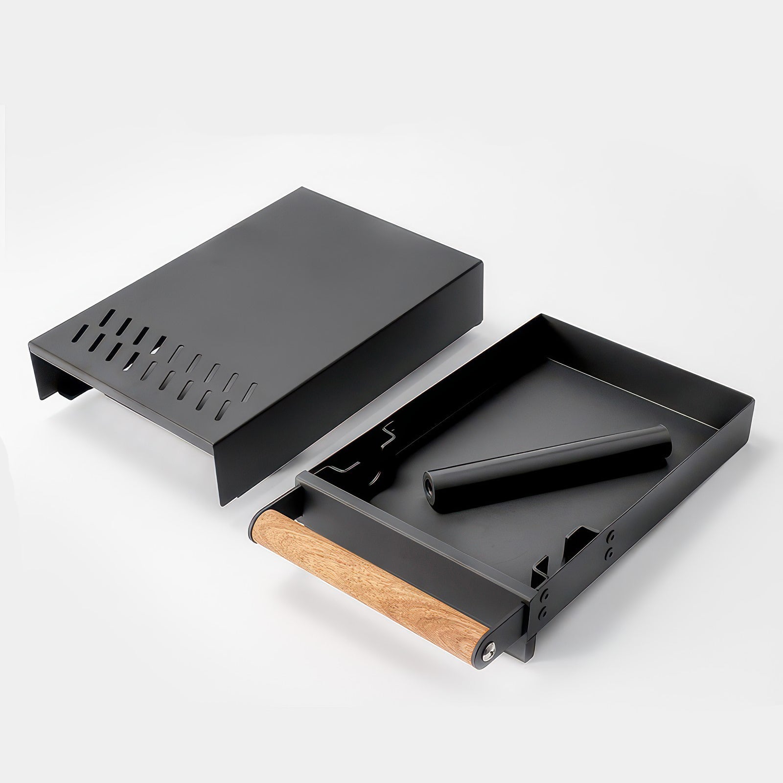 Drawer Coffee Knock Box with Wood Handle