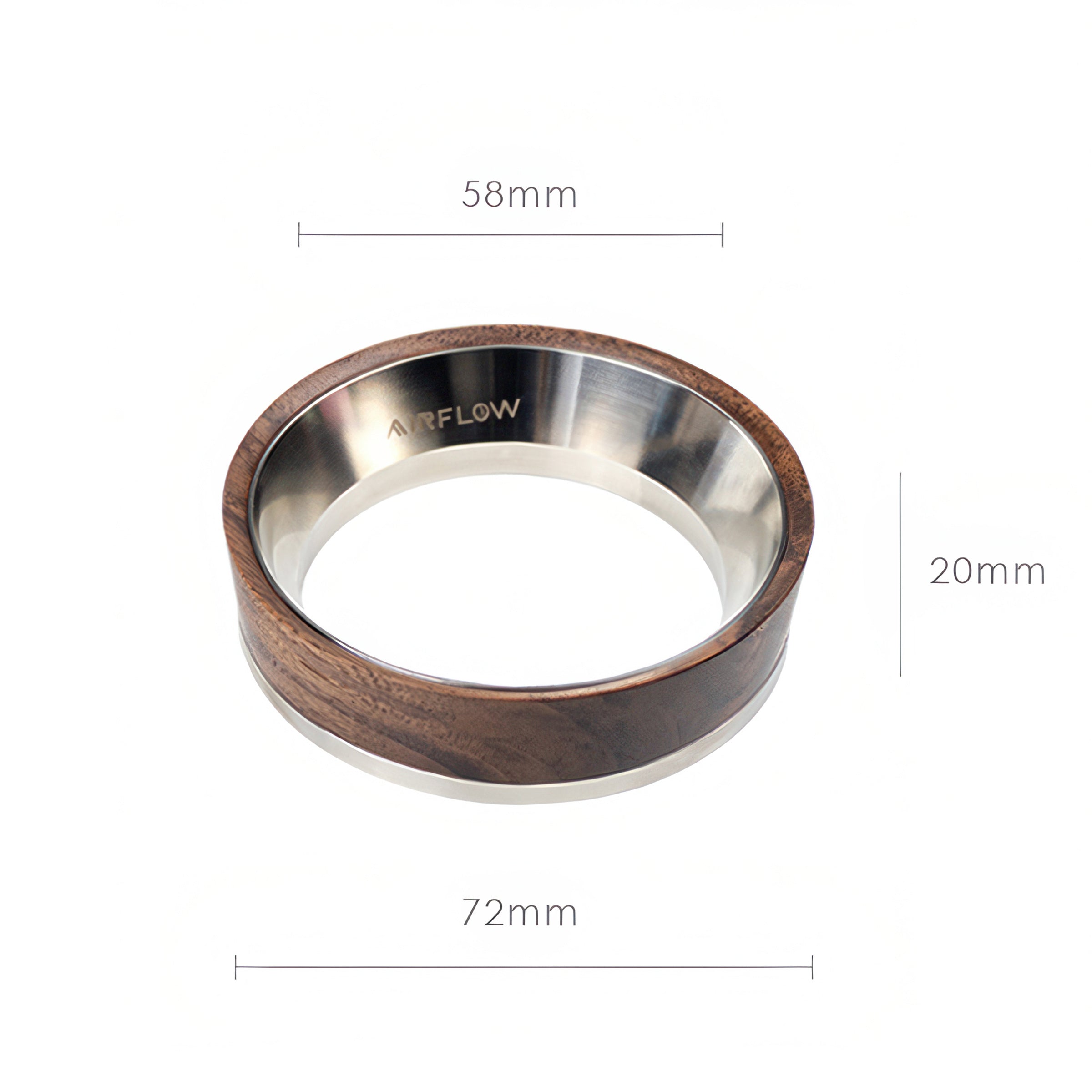 Walnut Dosing Ring 58mm