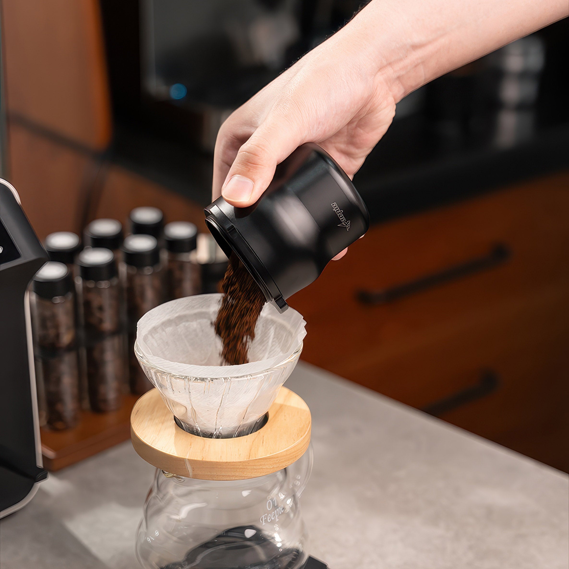 Coffee Dosing Cup Three-Ear Anti-Static