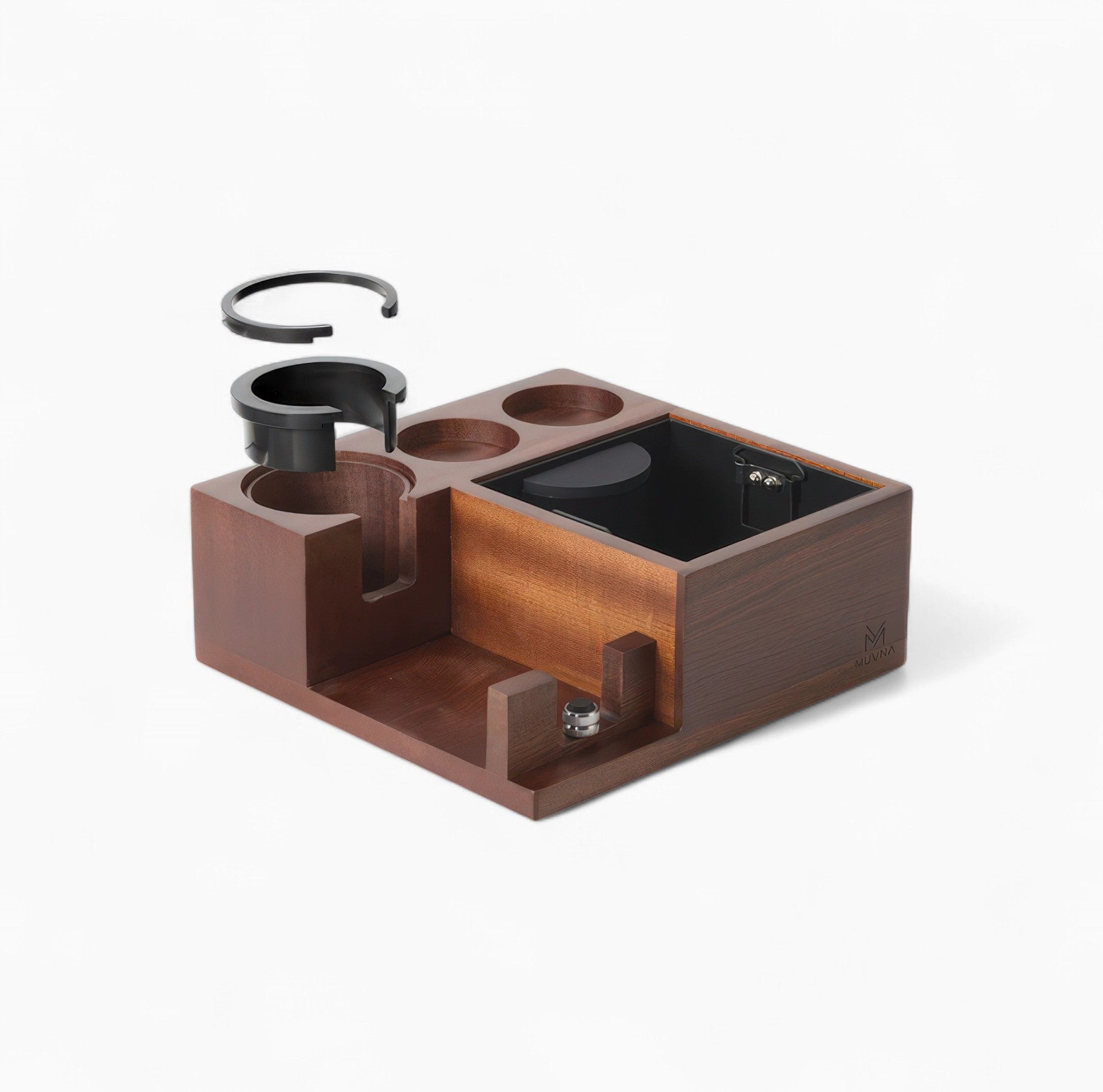 Espresso Tamping Station with Knock Box